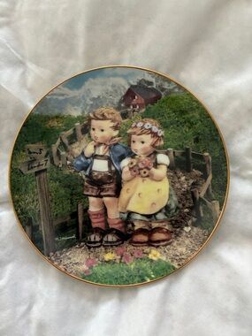 Hummel Decorative Plate with Brown, Yellow, Green, Blue Accents